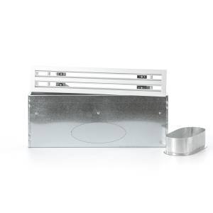 Pack grille + plénum à  2 fentes 500 mm bord 22 mm - 1x160 051204-012500