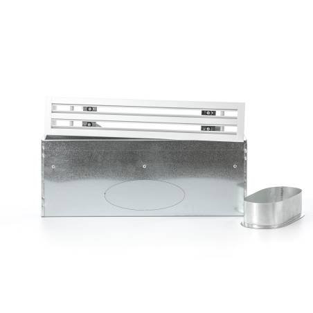 Pack grille + plénum à  2 fentes 500 mm bord 22 mm - 1x160 051204-012500