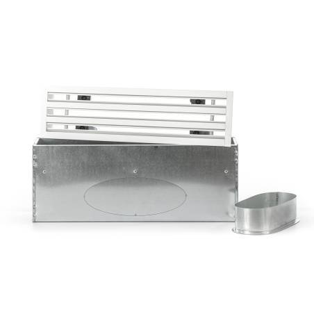 Pack grille + plénum à  3 fentes 500 mm bord 22 mm - 1x200 051204-013500