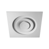 DCG-MOD/600 R9016S (D) Diffuseur circulaire 600x600 200 mm blanc semi-brillant 051206-201164