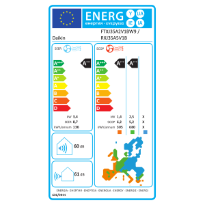 Climatiseur Daikin Emura mural argent FTXJ35AS9 + RXJ35A9 — 3.5 kW FTXJ35AS9-RXJ35A9