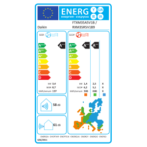 Climatiseur Daikin Perfera mural FTXM35A + RXM35A9 — 3.5 kW FTXM35A-RXM35A9