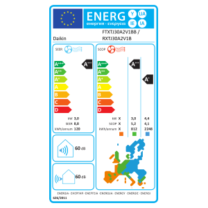 Climatiseur Daikin Mural FTXTJ30AB + RXTJ30A — 3.0 kW FTXTJ30AB-RXTJ30A