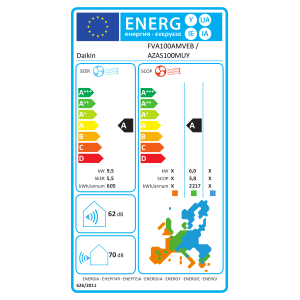 Climatiseur Daikin Sky Air console carrossée FVA100A + AZAS100MV — 10.0 kW (Monophasé) FVA100A-AZAS100MV