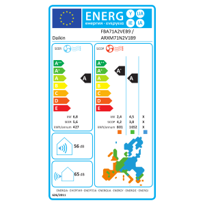 Climatiseur Daikin Sky Air Active series gainable FBA71A9 + ARXM71A — 7.1 kW (Monophasé) FBA71A9-ARXM71A