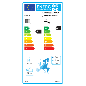 Pompe à chaleur Daikin Altherma 3 RF ERGA08EVH7 + EHVH08S18E6V  -  8 kW ERGA08EVH7-EHVH08S18E6V