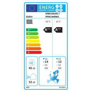 Pompe à chaleur Daikin Altherma 4 H W EPSK14AW1 + EPBX14A9W  -  14 kW EPSK14AW1-EPBX14A9W