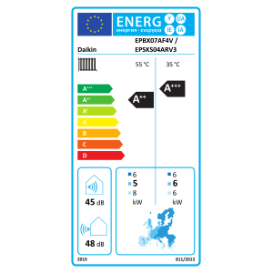 Pompe à chaleur Daikin Altherma 4 H W EPSKS04AV3 + EPBX07A4V  -  4 kW EPSKS04AV3-EPBX07A4V