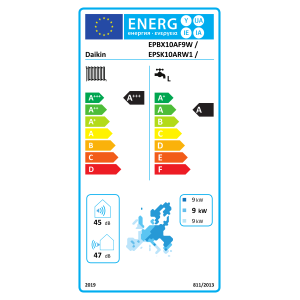 Pompe à chaleur Daikin Altherma 4 H W EPSK10AV3 + EPBX10A4V  -  10 kW EPSK10AV3-EPBX10A4V