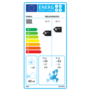 Pompe à chaleur Daikin Altherma 3 M R EBLA14D3W1 — 14 kW EBLA14D3W1