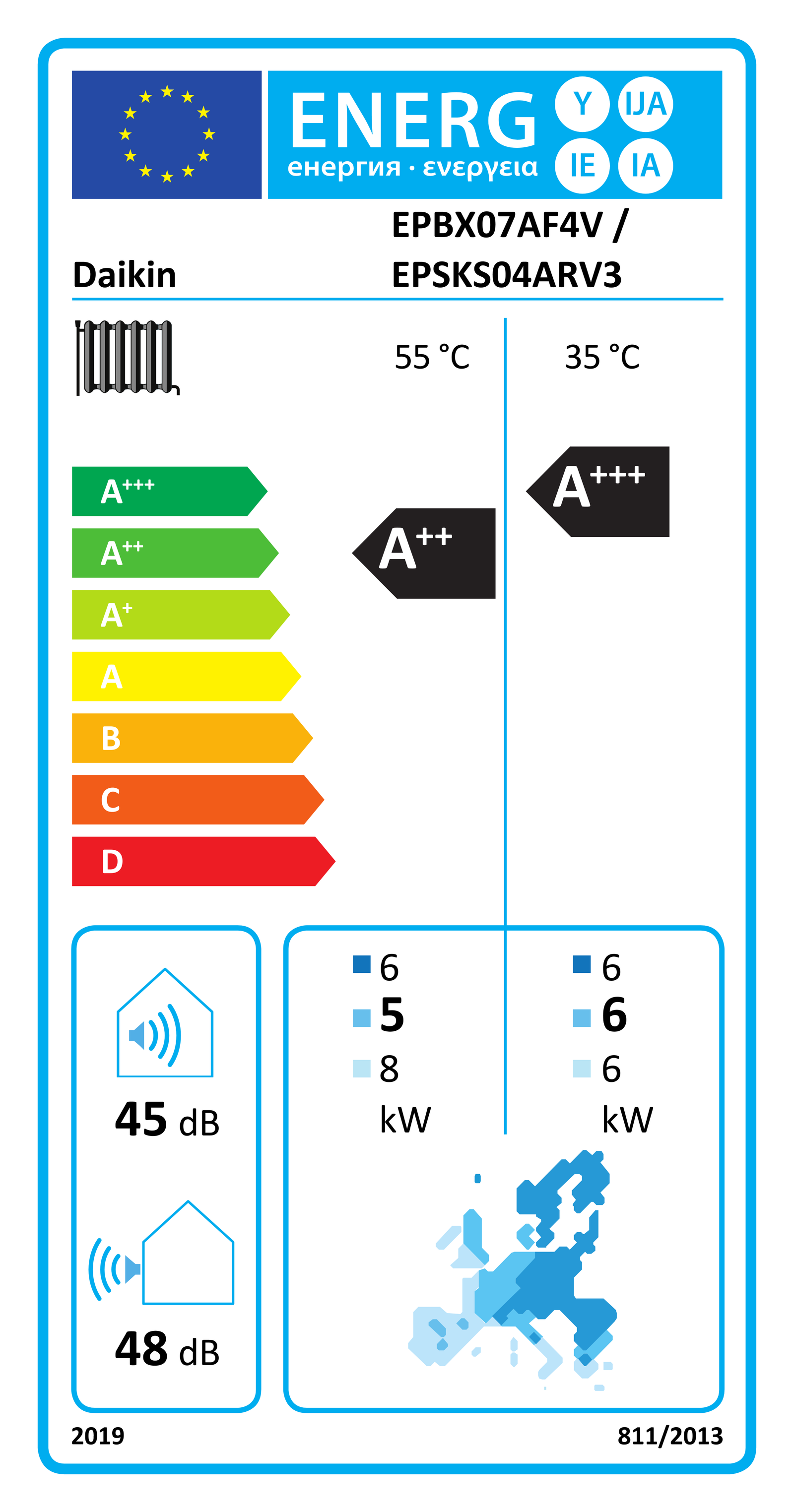 Étiquette énergétique UE EPBX07AF4V / EPSKS04ARV3